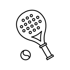 Padel racket line icon vector illustration design. Editable stroke.
