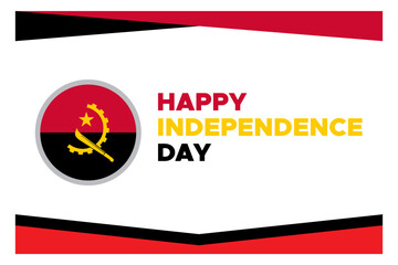 Fototapeta premium angola happy independence day vector design template illustration
