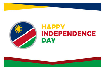 Obraz premium namibia happy independence day vector design template illustration