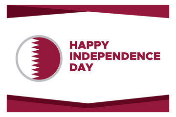 Obraz premium qatar happy independence day vector design template illustration