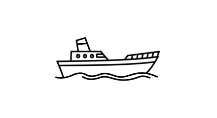 Deck Line art vector modern bold color illustration