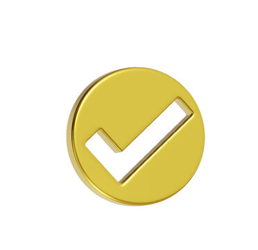 Gold check mark icon