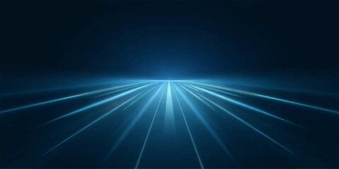 A vibrant blue abstract background featuring glowing stars and bright laser beams that burst with energy and motion in a space-like design © AbidurRahman