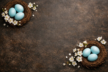 Easter Holiday Background with Negative Space