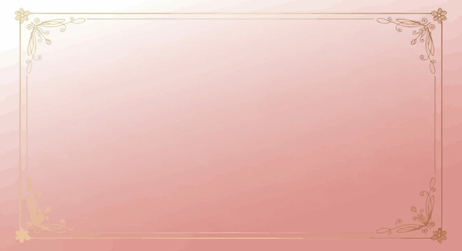 Ornate Pink Frame with Decorative Corners.