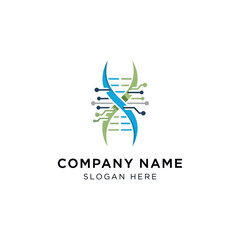 Fototapeta premium DNA Double Helix Logo Design Template.
