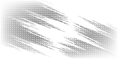 Fototapeta premium Minimalist Gray Halftone Dots on Black Background Abstract Diagonal Pattern