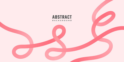 Pink abstract gradient lines shapes. 3D Waves Pattern on pink Background. Swirl breast cancer Ribbon. Dynamic Fluid lines curve illustration © wfloresarts
