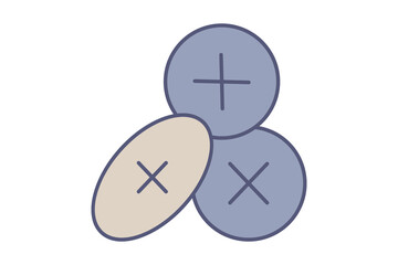 Pills Flat Line Pharmaceutical Drug Medical pills color icon for wellness blogs and vitamin supplement branding