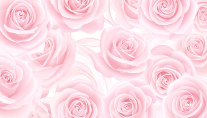 Soft pink roses floral pattern background flower
