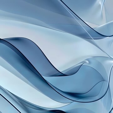 Abstract Blue and White Wavy Lines Background Loop Animation