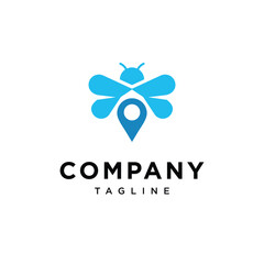 Location Bee Simple Logo Icon VEctor