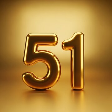May day 51st celebration gold background
