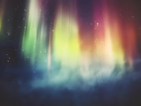 Vibrant Aurora Borealis Sky Background with Shimmering Light Beams