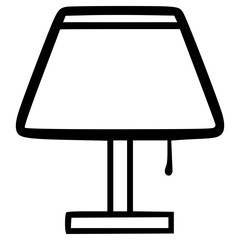Fototapeta premium doodle table lamp illustration hand drawn outline vector
