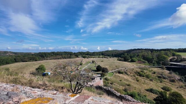 Hammershus Bornholm Denmark Visitor Center Sunny day Summer