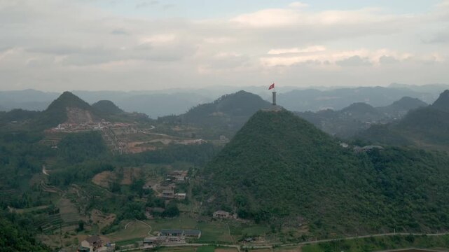 Lung Cu flagpole in Ha Giang province Vietnam