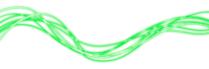 Naklejka premium Vibrant Electric Green Wave Stream with Luminous Motion Blur