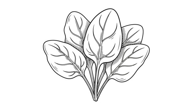 Leaves on a single stem branch.