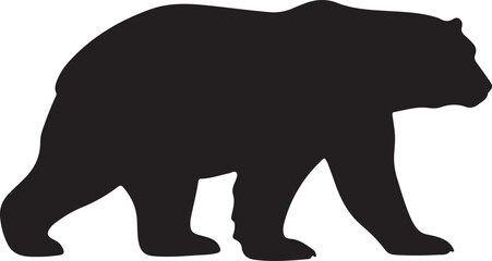 Polar Bear in silhouette on white background. © Sundas