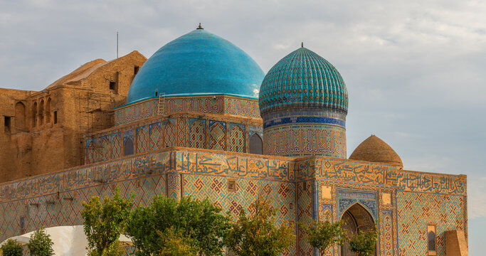 The famous medieval mausoleum of Khoja Akhmet Yassawi in the Kazakh city of Turkestan - the heart of the Turkic world