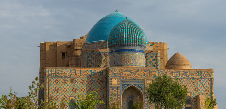 The famous medieval mausoleum of Khoja Akhmet Yassawi in the Kazakh city of Turkestan - the heart of the Turkic world