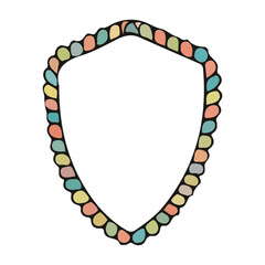 Obraz premium Beaded Shield Frame Icon