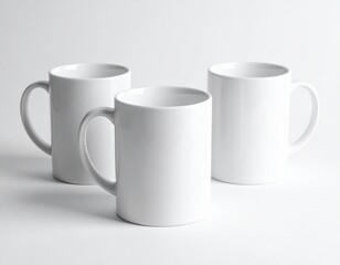 Fototapeta premium 白いマグカップのモックアップサンプル ノベルティ デザイン開発