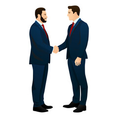 Business Partnership Handshake Illustration