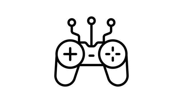 Grab this linear animated icon of digital gamepad controller