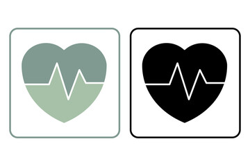 Heartbeat Solid Vital Sign Heartbeat pulse bold glyph icon for fitness trackers and heart rate monitor apps