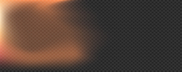 Vibrant orange side light leak.Dynamic lens flare for side-frame placement, providing a realistic light hit effect and warm cinematic atmosphere for portraits and creative layouts © Iryna