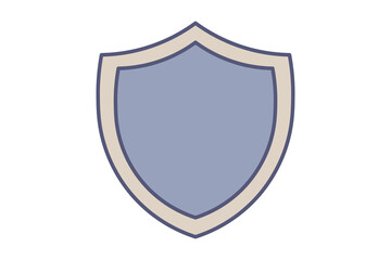Medical Shield Flat Line Health Protection Medical shield color icon for preventative care and immune system branding