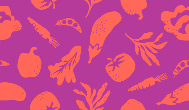 Cute mix vegetables pattern background vector design
