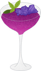 grape cocktail with flower