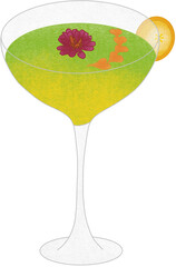  lemon cocktail with flower