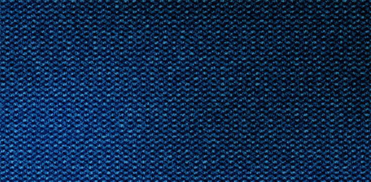 Denim pattern, blue fabric jeans background. Cotton material cloth, abstract jean texture, retro denim classic bg. Traditional color casual banner. Vector