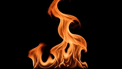 Soft flowing flames rise gently with shimmering light along their edges, creating a realistic burning effect.