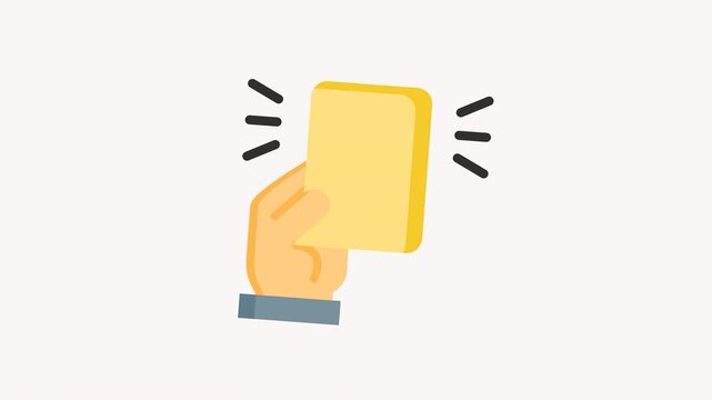 Yellow card Animation Icon