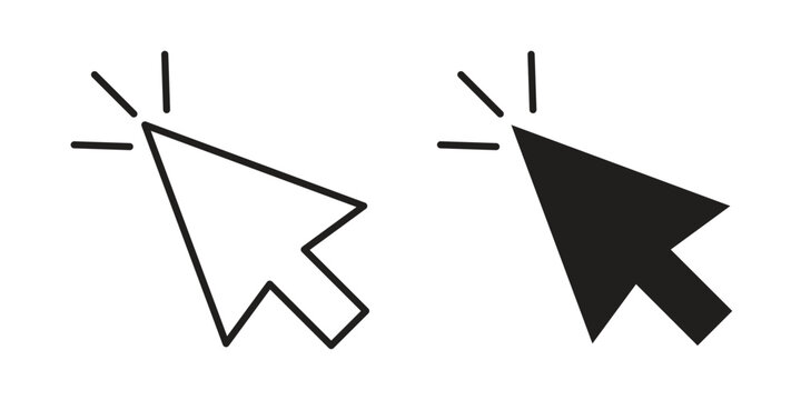 Cursor icon on white background. Simple vector illustration for graphic and web design