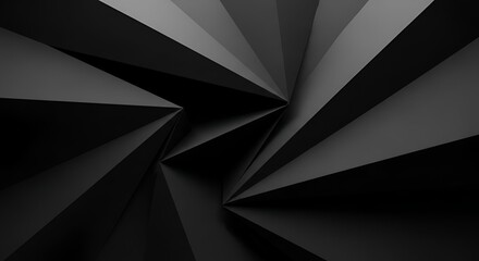 Abstract Geometric Spiral Composition with Gradual Tonal Variations in Shades of Gray