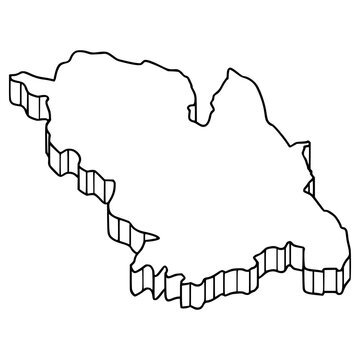 Sheffield map illustration hand drawn outline vector