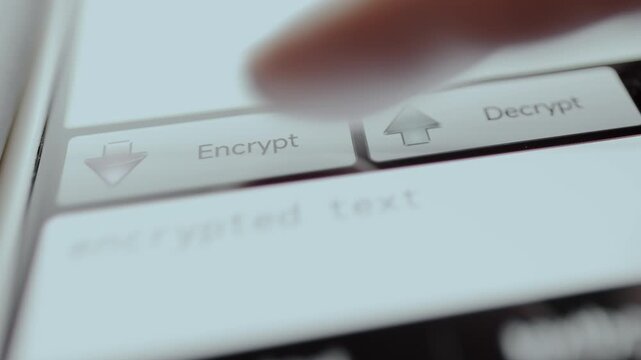 User selects the Encrypt option to convert the text to unreadable format
