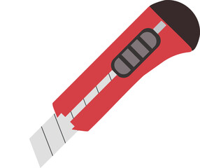 赤いカッターナイフのアイコン