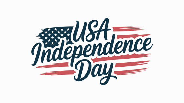 A graphic design celebrating USA Independence Day with a patriotic theme