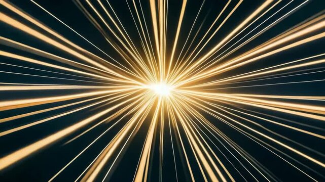 Abstract sunburst design featuring thin lines radiating outward with a soft glowing center
