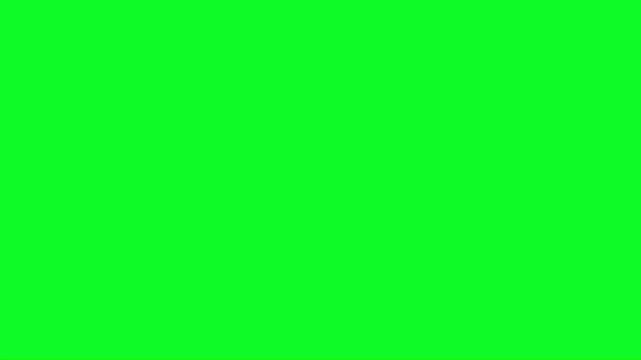 Professional black background to green screen transition featuring a smooth vertical wipe effect moving from the top towards the bottom of screen