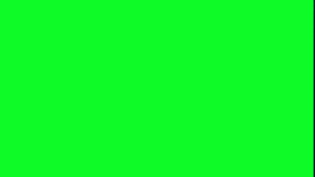 Clean black background transition to green screen featuring a horizontal wipe effect that moves from the left side to the right side