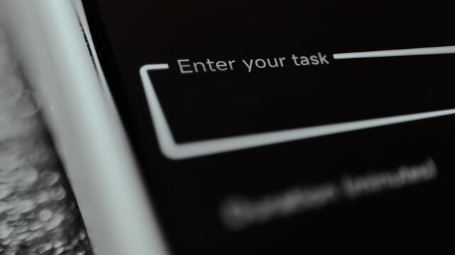 Prompt to Enter Your Task within a text input box