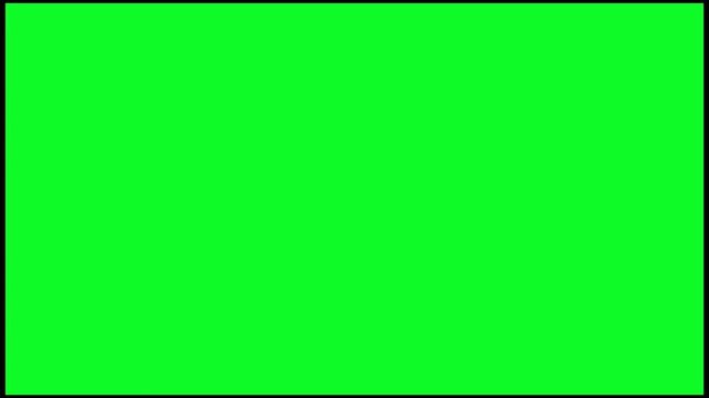 Green screen chroma key transition featuring a black rectangular bar wiping downwards from the top of the frame to the bottom edge